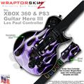 Metal Flames Purple WraptorSkinz  Skin fits XBOX 360 & PS3 Guitar Hero III Les Paul Controller (GUITAR NOT INCLUDED)