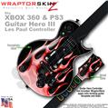 Metal Flames Red WraptorSkinz  Skin fits XBOX 360 & PS3 Guitar Hero III Les Paul Controller (GUITAR NOT INCLUDED)