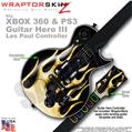 Metal Flames Yellow WraptorSkinz  Skin fits XBOX 360 & PS3 Guitar Hero III Les Paul Controller (GUITAR NOT INCLUDED)