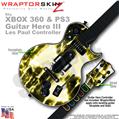 Radioactive Yellow WraptorSkinz  Skin fits XBOX 360 & PS3 Guitar Hero III Les Paul Controller (GUITAR NOT INCLUDED)