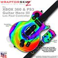 Rainbow Swirl WraptorSkinz  Skin fits XBOX 360 & PS3 Guitar Hero III Les Paul Controller (GUITAR NOT INCLUDED)