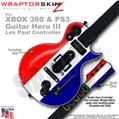 Red, White and Blue WraptorSkinz  Skin fits XBOX 360 & PS3 Guitar Hero III Les Paul Controller (GUITAR NOT INCLUDED)
