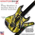 PS2 Guitar Hero II Kramer Camouflage Yellow Faceplate Skin