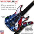 PS2 Guitar Hero II Kramer Ole Glory Faceplate Skin