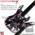 PS2 Guitar Hero II Kramer Abstract 02 Pink Faceplate Skin