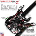 PS2 Guitar Hero II Kramer Abstract 02 Red Faceplate Skin