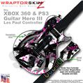Abstract 02 Pink WraptorSkinz  Skin fits XBOX 360 & PS3 Guitar Hero III Les Paul Controller (GUITAR NOT INCLUDED)