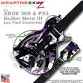 Abstract 02 Purple WraptorSkinz  Skin fits XBOX 360 & PS3 Guitar Hero III Les Paul Controller (GUITAR NOT INCLUDED)