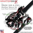 Abstract 02 Red WraptorSkinz  Skin fits XBOX 360 & PS3 Guitar Hero III Les Paul Controller (GUITAR NOT INCLUDED)