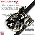 Abstract 02 Yellow WraptorSkinz  Skin fits XBOX 360 & PS3 Guitar Hero III Les Paul Controller (GUITAR NOT INCLUDED)