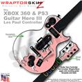 Chrome Drip on Pink WraptorSkinz  Skin fits XBOX 360 & PS3 Guitar Hero III Les Paul Controller (GUITAR NOT INCLUDED)