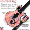 Kearas Flowers on Pink WraptorSkinz  Skin fits XBOX 360 & PS3 Guitar Hero III Les Paul Controller (GUITAR NOT INCLUDED)