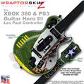 WWII Bomber Plane WraptorSkinz  Skin fits XBOX 360 & PS3 Guitar Hero III Les Paul Controller (GUITAR NOT INCLUDED)