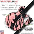 Zebra Stripes Pink WraptorSkinz  Skin fits XBOX 360 & PS3 Guitar Hero III Les Paul Controller (GUITAR NOT INCLUDED)