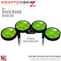 Stardust Green Skin by WraptorSkinz fits Rock Band Drum Set for Nintendo Wii, XBOX 360, PS2 & PS3 (DRUMS NOT INCLUDED)