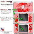 Nintendo DS Lite Skin Big Kiss Lips Red on Pink WraptorSkinz Kit by TuneTattooz