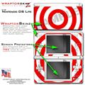 Nintendo DS Lite Skin Bullseye Red and White WraptorSkinz Kit by TuneTattooz
