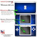 Nintendo DS Lite Skin Colorburst Blue WraptorSkinz Kit by TuneTattooz