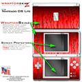 Nintendo DS Lite Skin Fire Red on Black WraptorSkinz Kit by TuneTattooz