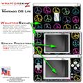 Nintendo DS Lite Skin Kearas Peace Signs on Black WraptorSkinz Kit by TuneTattooz