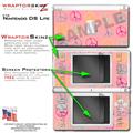 Nintendo DS Lite Skin Kearas Peace Signs on Pink WraptorSkinz Kit by TuneTattooz