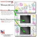 Nintendo DS Lite Skin Kearas Peace Signs on White WraptorSkinz Kit by TuneTattooz