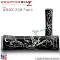 Chrome Skulls on Black Skin by WraptorSkinz TM fits XBOX 360 Factory Faceplates