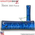 Fire Blue Skin by WraptorSkinz TM fits XBOX 360 Factory Faceplates