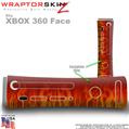 Fire on Black Skin by WraptorSkinz TM fits XBOX 360 Factory Faceplates
