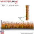 Fire on White Skin by WraptorSkinz TM fits XBOX 360 Factory Faceplates