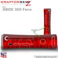 Fire Red Skin by WraptorSkinz TM fits XBOX 360 Factory Faceplates