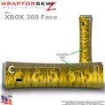 Fire Yellow Skin by WraptorSkinz TM fits XBOX 360 Factory Faceplates
