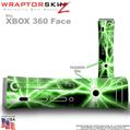 Lightning Green Skin by WraptorSkinz TM fits XBOX 360 Factory Faceplates