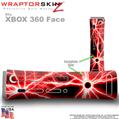Lightning Red Skin by WraptorSkinz TM fits XBOX 360 Factory Faceplates
