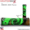Alecias Swirl 01 Green Skin by WraptorSkinz TM fits XBOX 360 Factory Faceplates