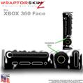 Chrome Drip on Black Skin by WraptorSkinz TM fits XBOX 360 Factory Faceplates