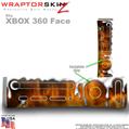 Chrome Drip on Fire Skin by WraptorSkinz TM fits XBOX 360 Factory Faceplates