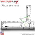 Chrome Drip on White Skin by WraptorSkinz TM fits XBOX 360 Factory Faceplates
