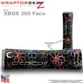 Kearas Flowers on Black Skin by WraptorSkinz TM fits XBOX 360 Factory Faceplates
