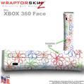 Kearas Flowers on White Skin by WraptorSkinz TM fits XBOX 360 Factory Faceplates