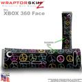Kearas Peace Signs on Black Skin by WraptorSkinz TM fits XBOX 360 Factory Faceplates