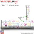 Kearas Peace Signs on White Skin by WraptorSkinz TM fits XBOX 360 Factory Faceplates