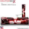 Radioactive Red Skin by WraptorSkinz TM fits XBOX 360 Factory Faceplates