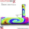 Rainbow Swirl Skin by WraptorSkinz TM fits XBOX 360 Factory Faceplates