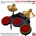 Bullseye Red and Black Skin by WraptorSkinz fits Guitar Hero 4 World Tour Drum Set for Nintendo Wii, XBOX 360, PS2 & PS3 (DRUMS NOT INCLUDED)