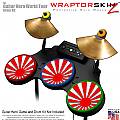 Rising Sun Red Skin by WraptorSkinz fits Guitar Hero 4 World Tour Drum Set for Nintendo Wii, XBOX 360, PS2 & PS3 (DRUMS NOT INCLUDED)