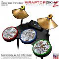 Rusted Metal Skin by WraptorSkinz fits Guitar Hero 4 World Tour Drum Set for Nintendo Wii, XBOX 360, PS2 & PS3 (DRUMS NOT INCLUDED)