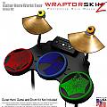 Spider Web Colors Skin by WraptorSkinz fits Guitar Hero 4 World Tour Drum Set for Nintendo Wii, XBOX 360, PS2 & PS3 (DRUMS NOT INCLUDED)