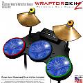 Stardust Blue Skin by WraptorSkinz fits Guitar Hero 4 World Tour Drum Set for Nintendo Wii, XBOX 360, PS2 & PS3 (DRUMS NOT INCLUDED)