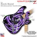 Alecias Swirl 02 Purple WraptorSkinz  Skin fits Rock Band Stratocaster Guitar for Nintendo Wii, XBOX 360, PS2 & PS3 (GUITAR NOT INCLUDED)